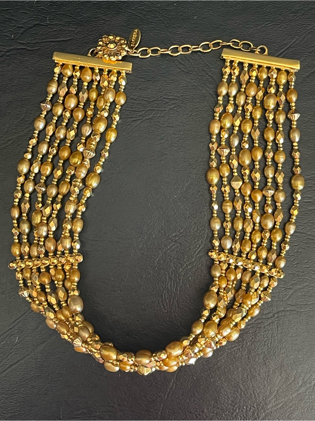 Jose And Maria Barrera Genuine Pearl Choker Necklace.